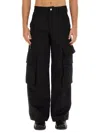 Gcds Logo Patch Wide-leg Cargo Pants