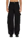 Gcds Logo Patch Wide-leg Cargo Pants