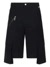 Gcds Black Cotton Bermuda Shorts