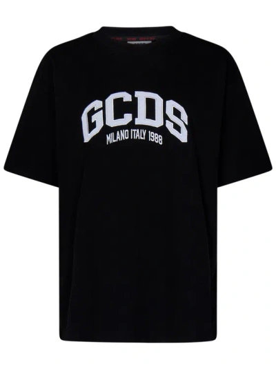 Gcds Unisex Black Cotton Jersey T-shirt
