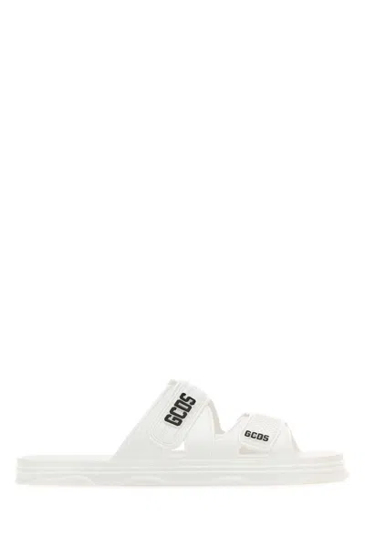 Gcds Unisex Rubber Slippers In White