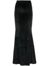 Gcds Velvet Maxi Skirt In Black