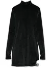 Gcds Velvet Mini Dress In Black