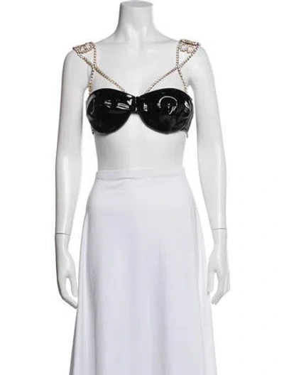 Pre-owned Gcds V-neck Sleeveless Sports Bra In White