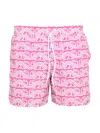 Gcds Waved Print Swim Shorts In Pink
