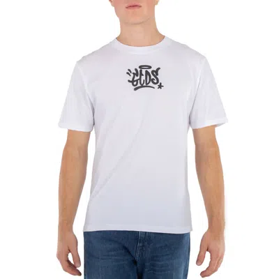 Gcds White Graffiti Print Cotton T-shirt