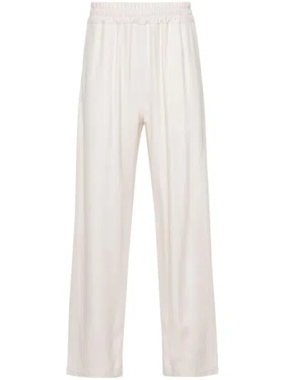 GCDS GCDS WHITE LINEN TROUSERS