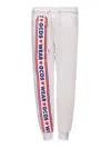 Gcds White Trousers With Logo
