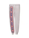 Gcds White Trousers With Logo  In Bianco