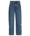 Gcds Wide-leg Jeans In Denim