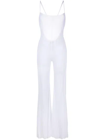 Gcds Wide-leg Jumpsuit In 白色