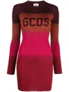 Gcds Wide-stripe-pattern Mini Dress In Red