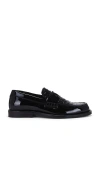 Gcds Wirdo Patent Monogram Loafers In 블랙