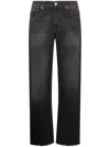 Gcds Wirdo Denim Straight Trousers Clothing In Black