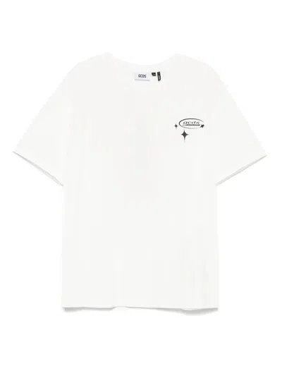 Gcds Wirdo Flames T-shirt In White
