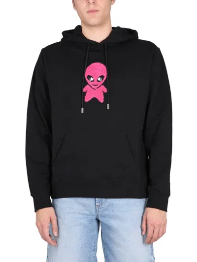 Gcds Wirdo Hoodie Sweatshirt For Men In Black