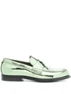 Gcds Wirdo Patent-leather Loafers In Grün