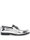 Gcds Wirdo Reflective-effect Loafers In Silver