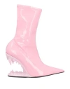 Gcds Morso 110mm Leather Boots In Pink