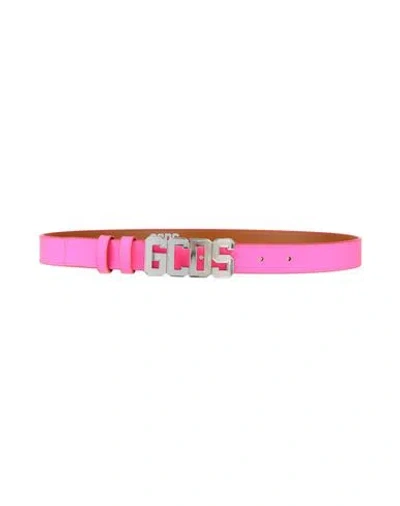 Gcds Woman Belt Fuchsia Size 43 Soft Leather In Pink