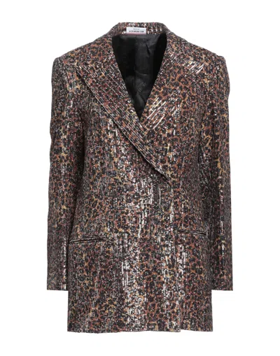 GCDS GCDS WOMAN BLAZER CAMEL SIZE S POLYESTER, ELASTANE