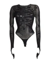 Gcds Zebra-print Mesh Body In Black