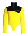 Gcds Woman Bodysuit Yellow Size S Cotton In Yellow