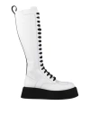 Gcds Woman Boot White Size 10 Leather