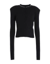 Gcds Woman Cardigan Black Size L Viscose, Polyester, Polyamide In Black