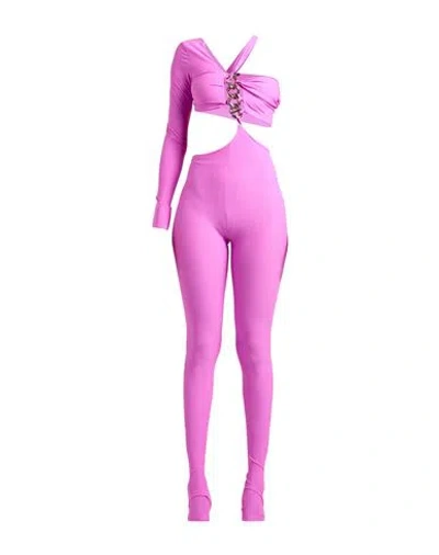 Gcds Woman Jumpsuit Fuchsia Size M Polyamide, Elastane In Pink