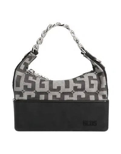 Gcds Woman Handbag Black Size - Cotton, Leather