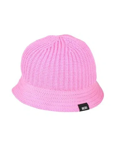 Gcds Woman Hat Fuchsia Size Onesize Cotton, Polyamide In Pink