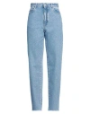 Gcds Woman Jeans Blue Size 28 Cotton In Blue