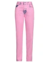 Gcds Woman Denim Pants Pink Size 32 Cotton In Pink