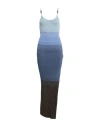 Gcds Woman Maxi Dress Pastel Blue Size L Viscose, Polyester, Metallic Fiber In Blue