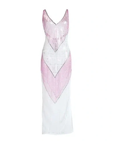 Gcds Woman Maxi Dress Pink Size M Polyester, Polyamide