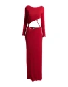 Gcds Woman Maxi Dress Red Size S Viscose, Polyester