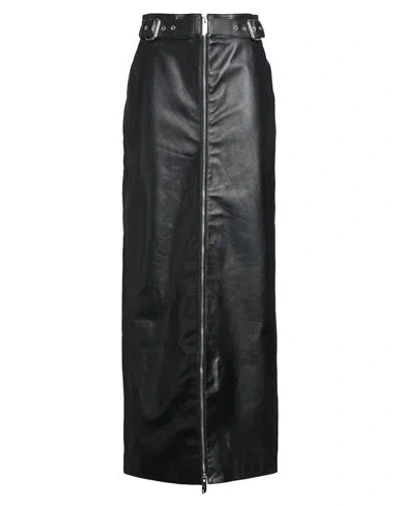 Gcds Woman Maxi Skirt Black Size M Leather