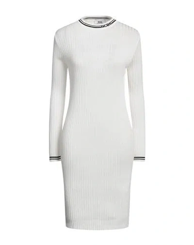 Gcds Woman Midi Dress Off White Size L Cotton