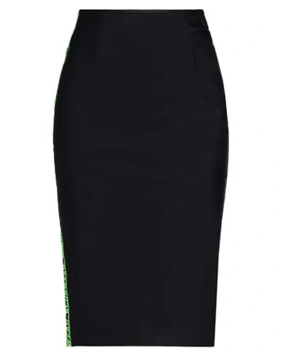 Gcds Woman Midi Skirt Black Size S Polyamide, Elastane