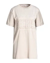 Gcds Woman Mini Dress Beige Size S Cotton In Beige