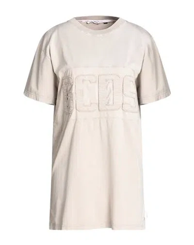 Gcds Woman Mini Dress Beige Size S Cotton