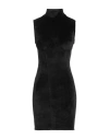 Gcds Woman Mini Dress Black Size L Polyester, Elastane