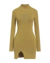 Gcds Woman Mini Dress Lime Green Size S Polyamide In Brown