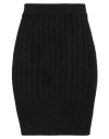 Gcds Woman Mini Skirt Black Size M Wool