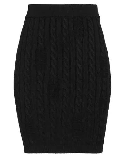 Gcds Woman Mini Skirt Black Size M Wool