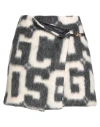 Gcds Woman Mini Skirt Black Size S Polyurethane, Polyester