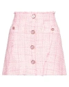 Gcds High Waist Button Detail Mini Skirt In Pink