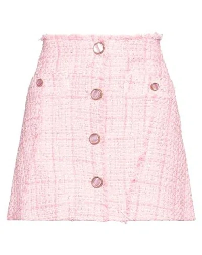 GCDS GCDS WOMAN MINI SKIRT PINK SIZE 10 COTTON, POLYESTER, ACRYLIC, POLYAMIDE