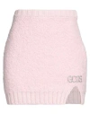 Gcds Woman Mini Skirt Pink Size M Acrylic, Virgin Wool, Alpaca Wool, Polyamide